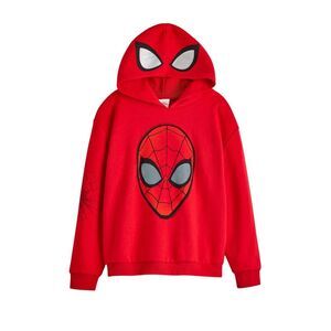 Spider-Man Childrens/Kids Face Hoodie / Red